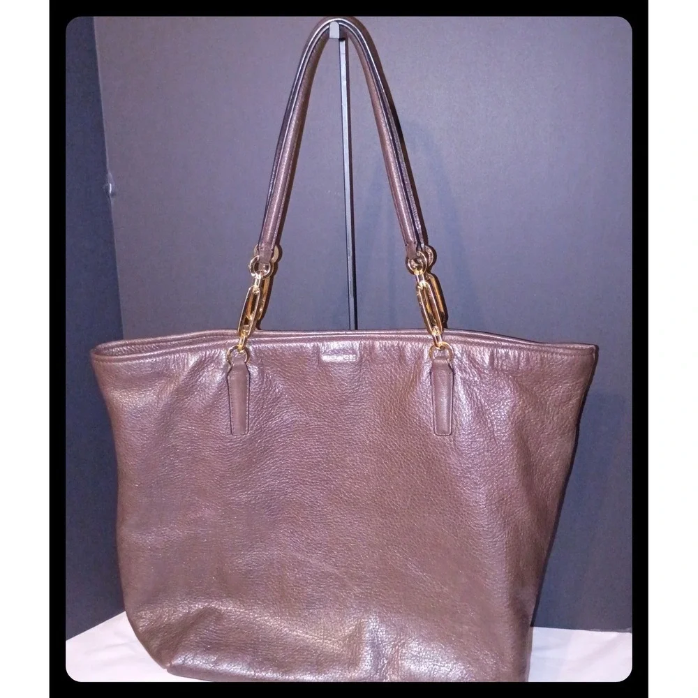 Coach Madison Phoebe Shoulder Bag Womens Large Brown Leather Tote 26225